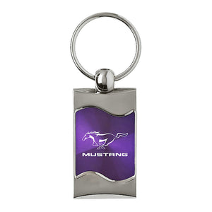 Ford Mustang Keychain & Keyring - Purple Wave (KC3075.MUS.PUR)