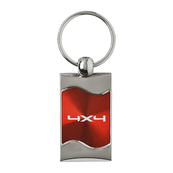 Ford 4X4 Keychain & Keyring - Red Wave (KC3075.4X4.RED)