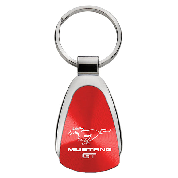 Ford Mustang GT Keychain & Keyring - Red Teardrop (KCRED.MGT)