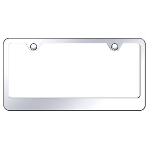 Blank License Plate Frame - 2 Hole Wide Bottom Frame - Mirror Polished Stainless Steel (LF.462.C)