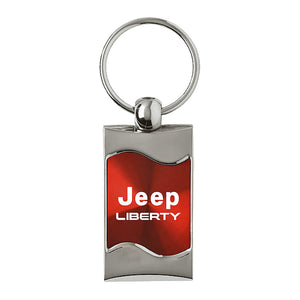 Jeep Liberty Keychain & Keyring - Red Wave (KC3075.LIB.RED)