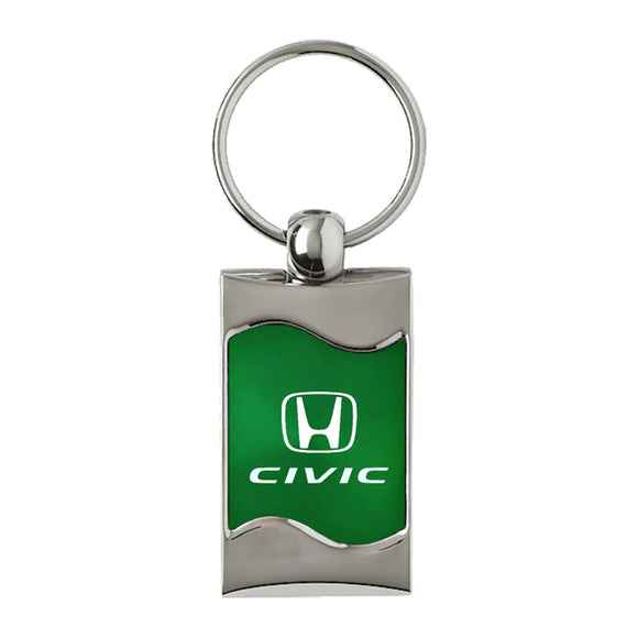 Honda Civic Keychain & Keyring - Green Wave (KC3075.CIV.GRN)