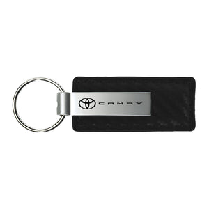 Toyota Camry Keychain & Keyring - Carbon Fiber Texture Leather (KC1550.CAM)