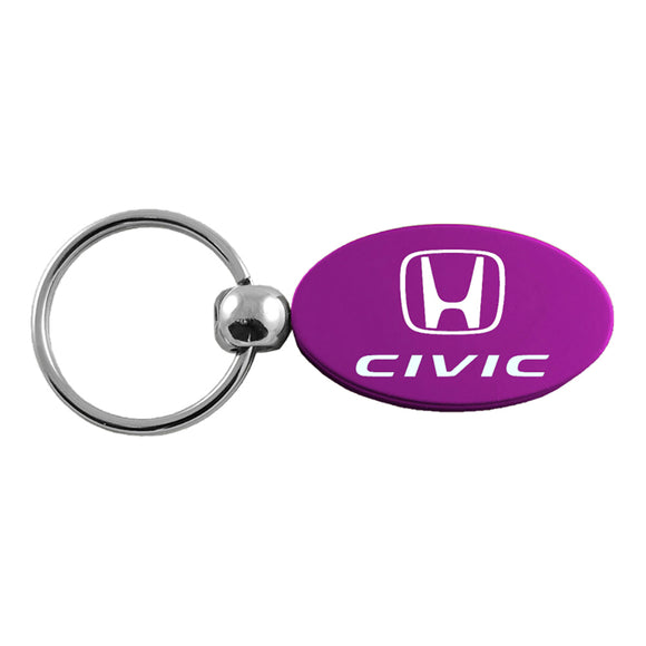 Honda Civic Keychain & Keyring - Purple Oval (KC1340.CIV.PUR)