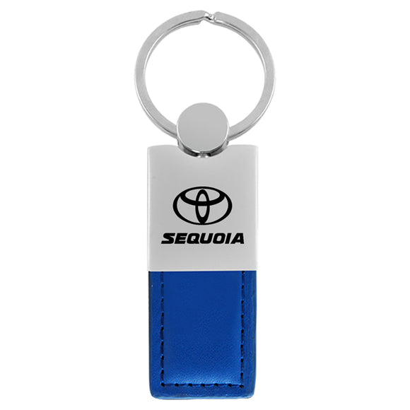 Toyota Sequoia Keychain & Keyring - Duo Premium Blue Leather (KC1740.SEQ.BLU)