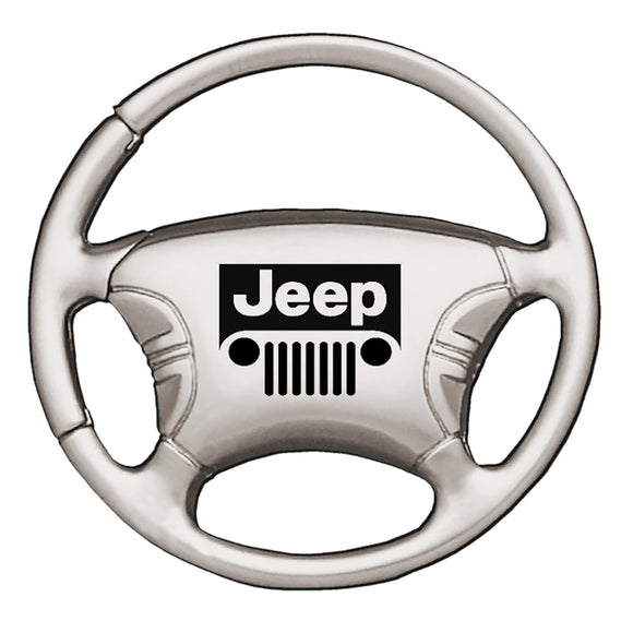 Jeep Grill Keychain & Keyring - Steering Wheel (KCW.JEEG)