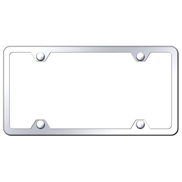 Blank License Plate Frame - 4 Hole Slimline Frame - Mirror Polished Stainless Steel (LF.451.C)