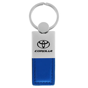 Toyota Corolla Keychain & Keyring - Duo Premium Blue Leather (KC1740.COR.BLU)