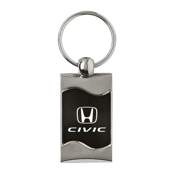 Honda Civic Keychain & Keyring - Black Wave (KC3075.CIV.BLK)