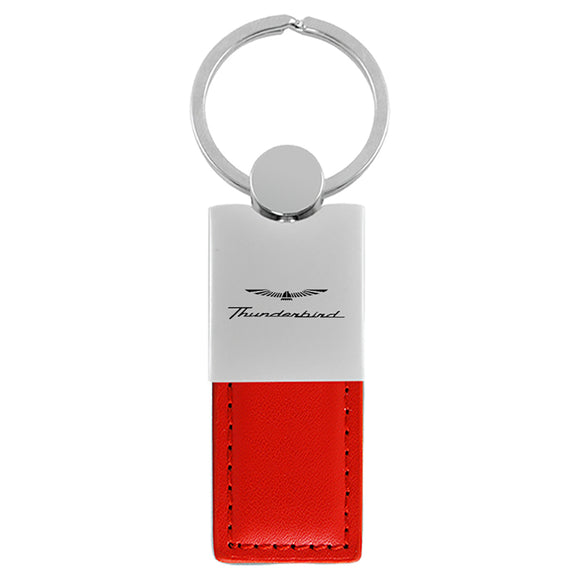 Ford Thunderbird Keychain & Keyring - Duo Premium Red Leather (KC1740.THU.RED)