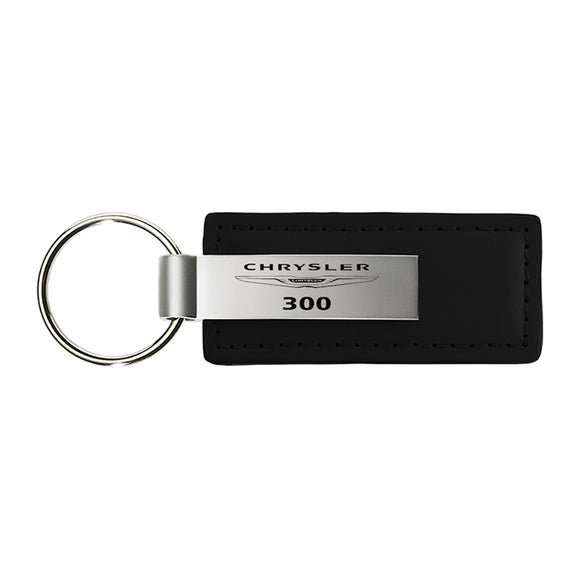 Chrysler 300 Keychain & Keyring - Premium Black Leather (KC1540.300)