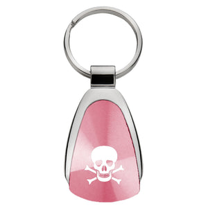 Skull Keychain & Keyring - Pink Teardrop (KCPNK.SKL)