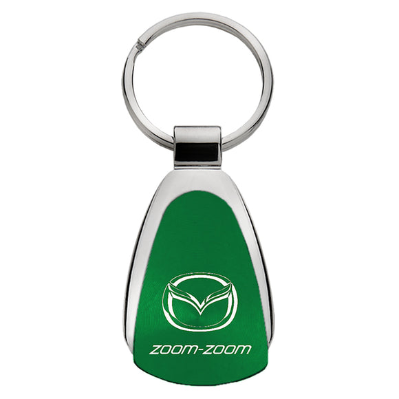 Mazda Zoom Zoom Keychain & Keyring - Green Teardrop (KCGR.ZOO)