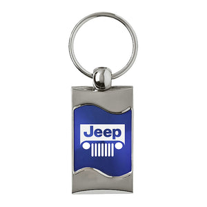 Jeep Grill Keychain & Keyring - Blue Wave (KC3075.JEEG.BLU)