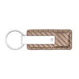 Jeep Gladiator Keychain & Keyring - Brown Carbon Fiber Texture Leather (KC1551.GLAD)