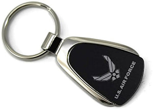 USA Airforce Wing Logo Keychain & Keyring - Black Teardrop (KCK.AIRW)