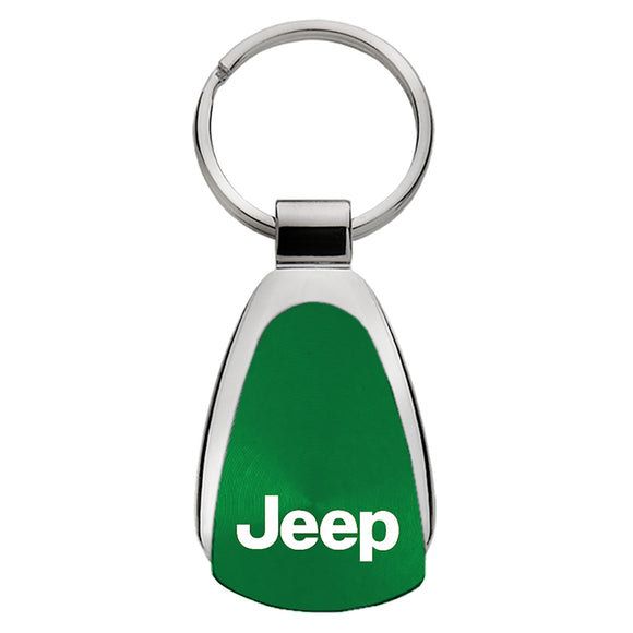Jeep Keychain & Keyring - Green Teardrop (KCGR.JEE)