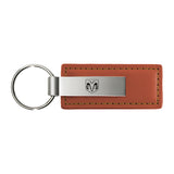 Dodge RAM Head Keychain & Keyring - Brown Premium Leather (KC1541.RAMH)