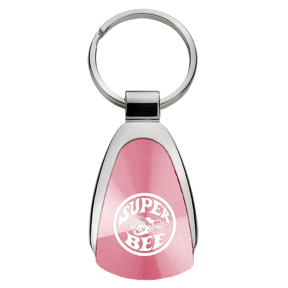 Dodge Super Bee Keychain & Keyring - Pink Teardrop (KCPNK.SUPB)