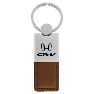 Honda CR-V Keychain & Keyring - Duo Premium Brown Leather (KC1740.CRV.BRN)