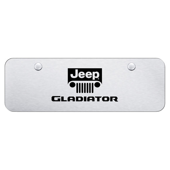 Jeep Gladiator Name and Logo Mini Plate - Laser Etched Brushed (PL.GLADNL.ESM)