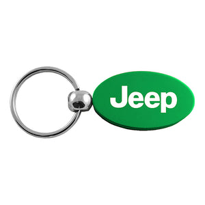 Jeep Keychain & Keyring - Green Oval (KC1340.JEE.GRN)