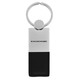 Dodge Keychain & Keyring - Duo Premium Black Leather (KC1740.DOD.BLK)