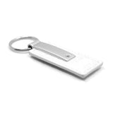 Chrysler Keychain & Keyring - White Carbon Fiber Texture Leather (KC1557.CHR)