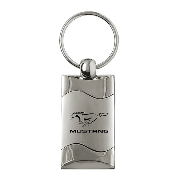Ford Mustang Keychain & Keyring - Silver Wave (KC3075.MUS.SIL)