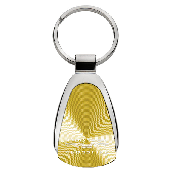 Chrysler Crossfire Keychain & Keyring - Gold Teardrop (KCGOLD.CRO)