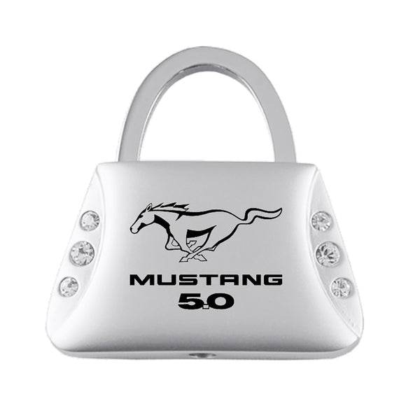 Ford Mustang 5.0 Keychain & Keyring - Purse with Bling (KC9120.MUS50)