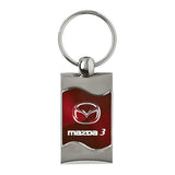 Mazda 3 Keychain & Keyring - Burgundy Wave (KC3075.MZ3.BUR)