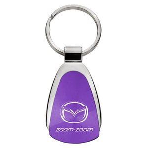 Mazda Zoom Zoom Keychain & Keyring - Purple Teardrop (KCPUR.ZOO)