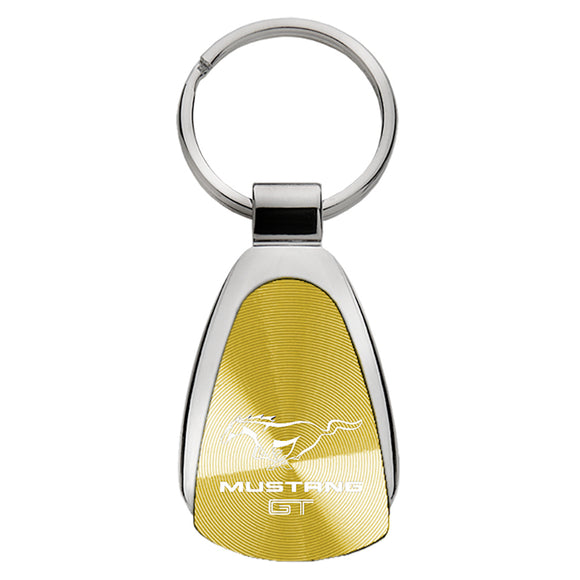 Ford Mustang GT Keychain & Keyring - Gold Teardrop (KCGOLD.MGT)