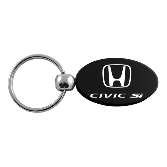 Honda Civic SI Keychain & Keyring - Black Oval (KC1340.CSI.BLK)