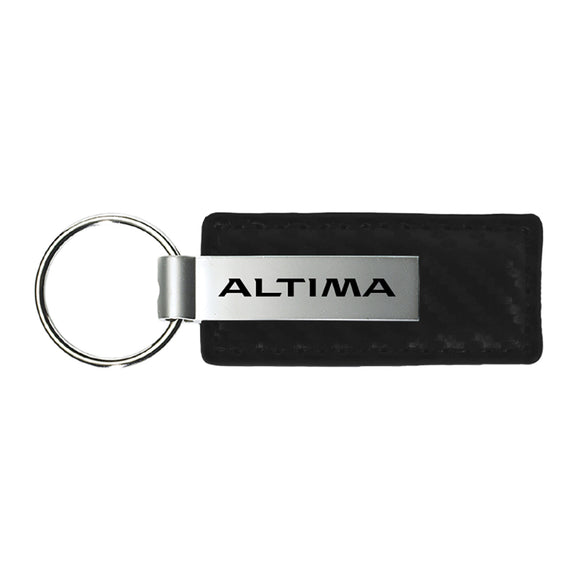 Nissan Altima Keychain & Keyring - Carbon Fiber Texture Leather (KC1550.ALT)