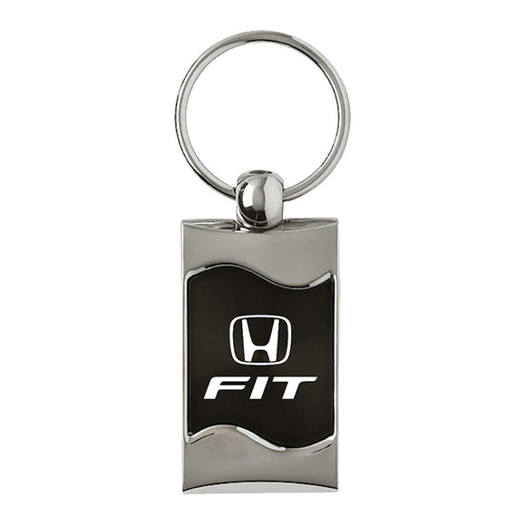 Honda Fit Keychain & Keyring - Black Wave (KC3075.FIT.BLK)