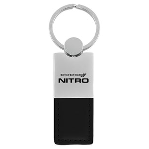 Dodge Nitro Keychain & Keyring - Duo Premium Black Leather (KC1740.NIT.BLK)