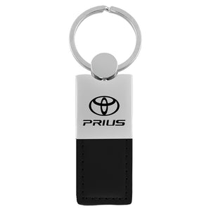 Toyota Prius Keychain & Keyring - Duo Premium Black Leather (KC1740.PRI.BLK)