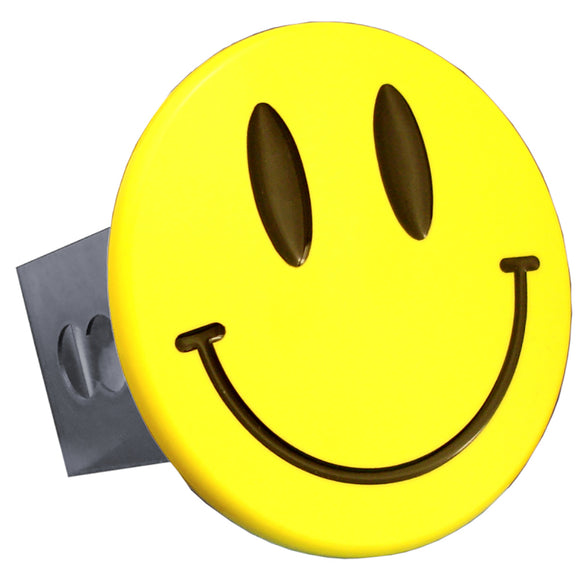 Smiley Face Chrome Trailer Hitch Plug (T.SMI.Y)