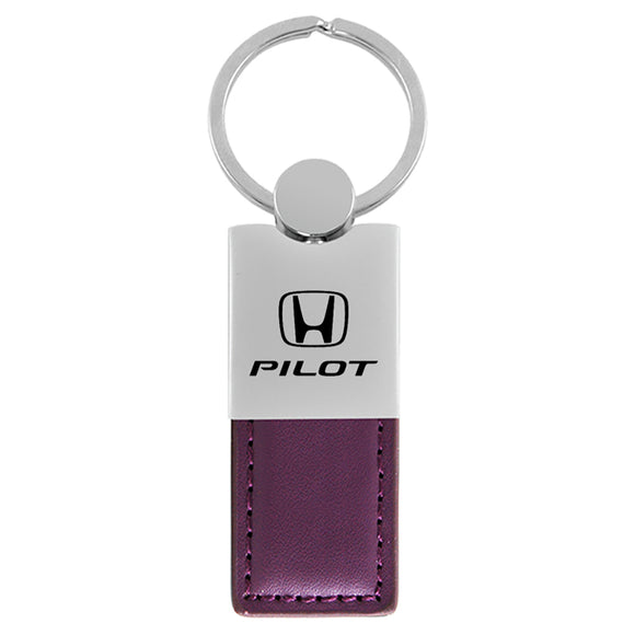 Honda Pilot Keychain & Keyring - Duo Premium Purple Leather (KC1740.PIL.PUR)