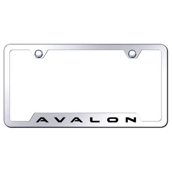 Toyota Avalon License Plate Frame - Laser Etched Cut-Out Frame - Stainless Steel (GF.AVA.EC)