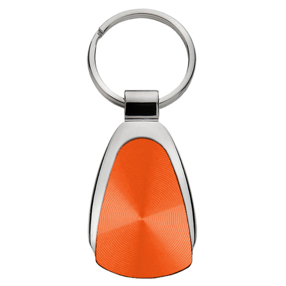 Promotional Metal Blank Keychain & Keyring - Orange Teardrop (KCORA.BNK)