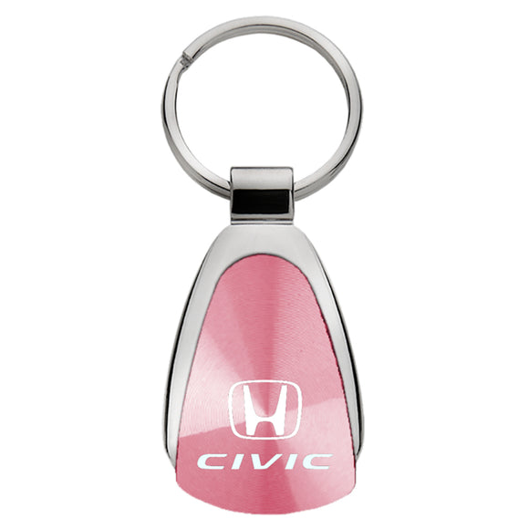 Honda Civic Keychain & Keyring - Pink Teardrop (KCPNK.CIV)
