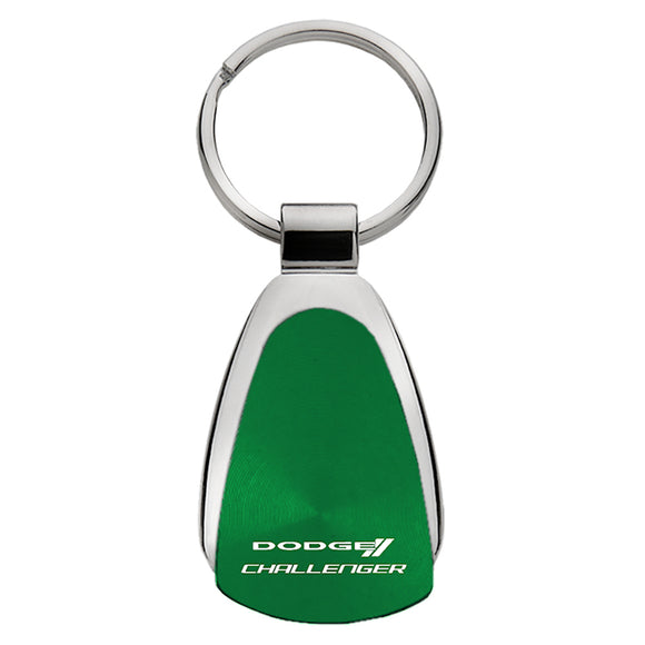 Dodge Challenger Keychain & Keyring - Green Teardrop (KCGR.CHA)