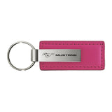 Ford Mustang Keychain & Keyring - Pink Premium Leather (KC1545.MUS)