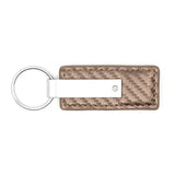 Jeep Keychain & Keyring - Brown Carbon Fiber Texture Leather (KC1551.JEE)