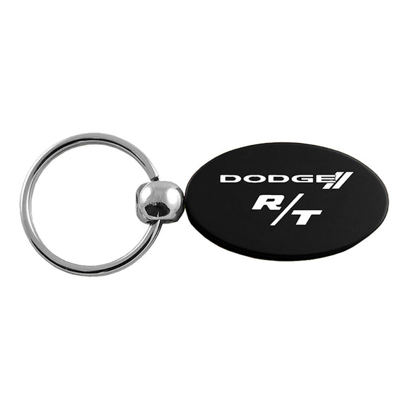 Dodge R/T Keychain & Keyring - Black Oval (KC1340.DRT.BLK)