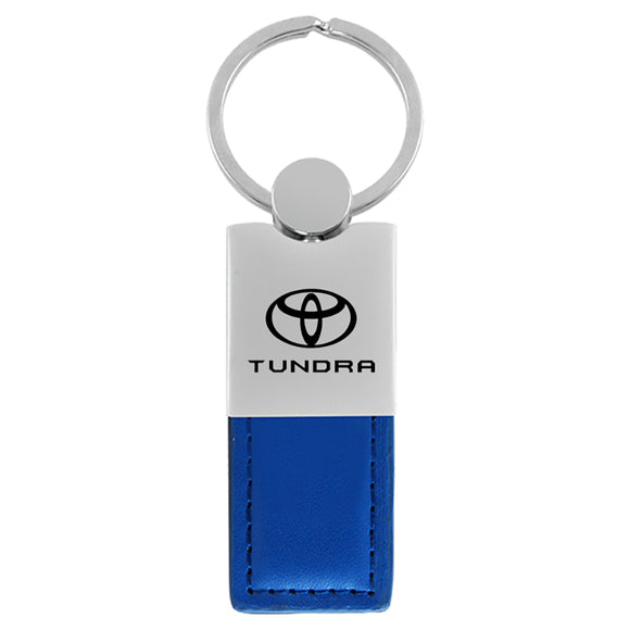 Toyota Tundra Keychain & Keyring - Duo Premium Blue Leather (KC1740.TUN.BLU)
