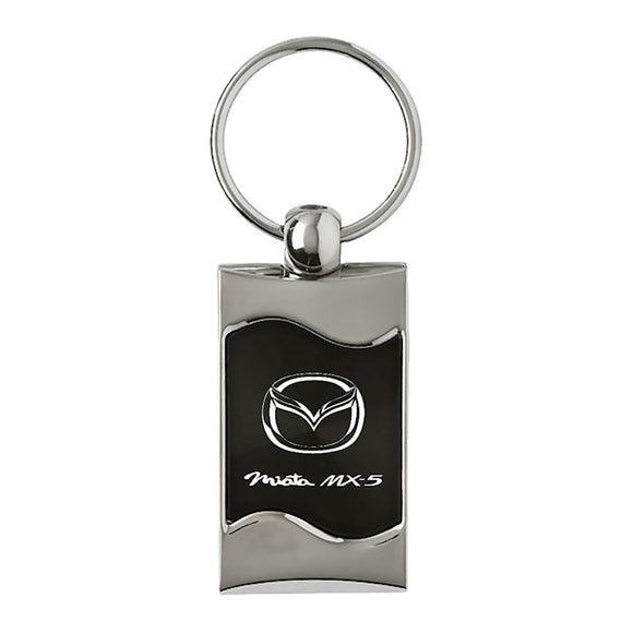 Mazda Miata Keychain & Keyring - Black Wave (KC3075.MIA.BLK)